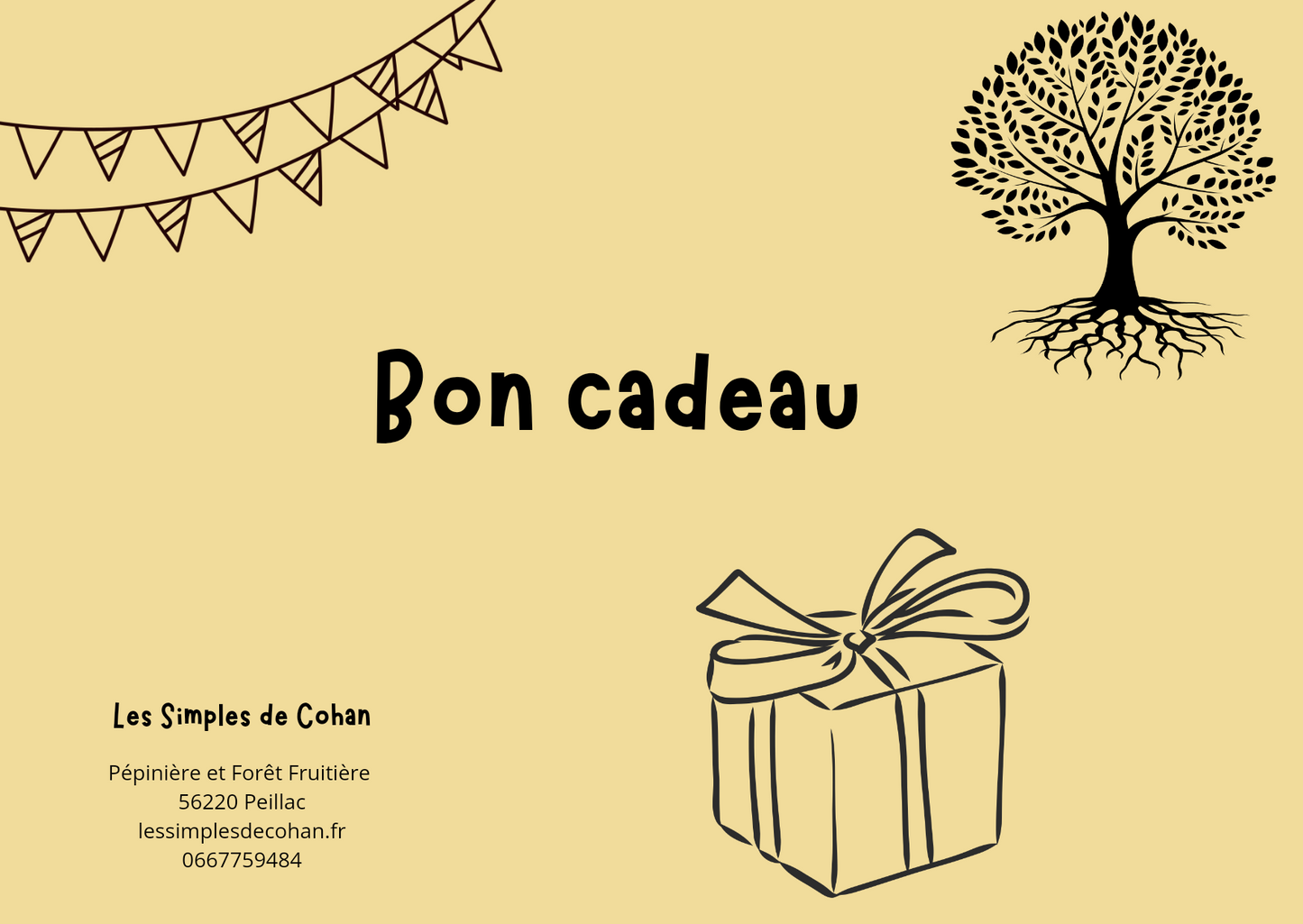 Bon cadeau pour l'achat d'arbres fruitiers